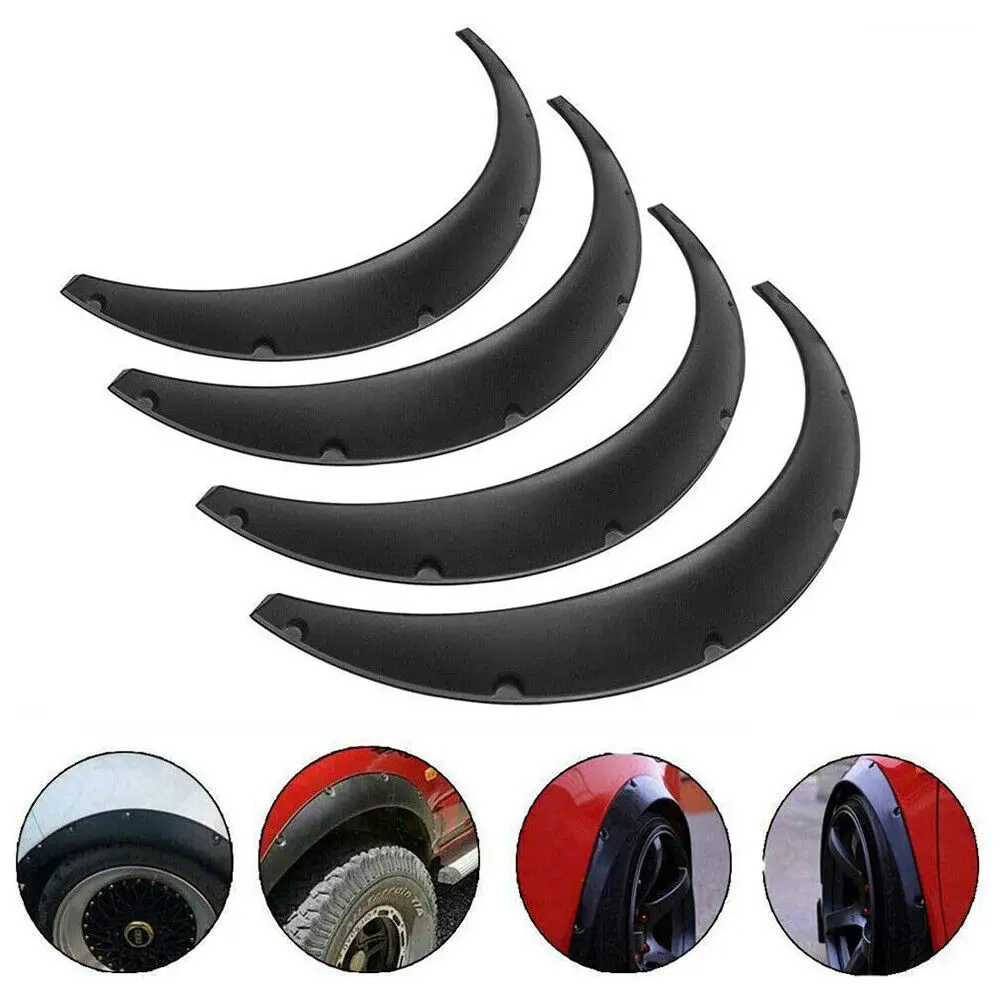 

4pcs 3.5" Car SUV Off-road Car SUV Off-road Fender Flare Wheel Arch Protector Wheel Eyebrow Fender Mudguards For Honda Civic