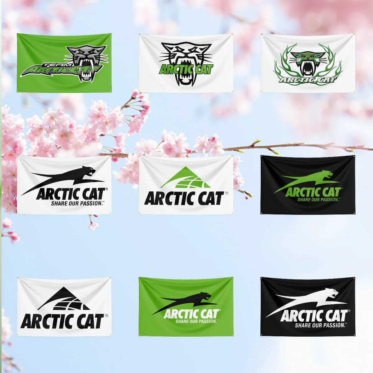 Motorcycle Flag A-Ar-ct-i-c Cat Fans Banner Custom any Image lightweight double stitched event hall basement backdrop