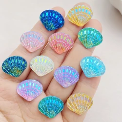 50Pcs Cute Resin Shining Shells Flat-back Cabochons For Hairpin Scrapbooking DIY Jewelry Craft Decoration Accessories
