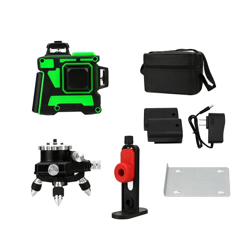 12 Lines 360 Laser Level Self-Leveling Wireless Remote 3D Horizontal And Vertical Poweiful Cross Green Beam With Tripod