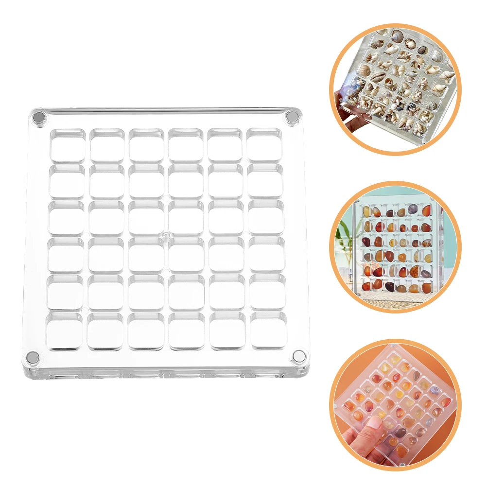 

2 шт. витрина в виде ракушки, чехол для коллекционных предметов, морской держатель, акриловый рок, чемодан, миниатюрные чехлы