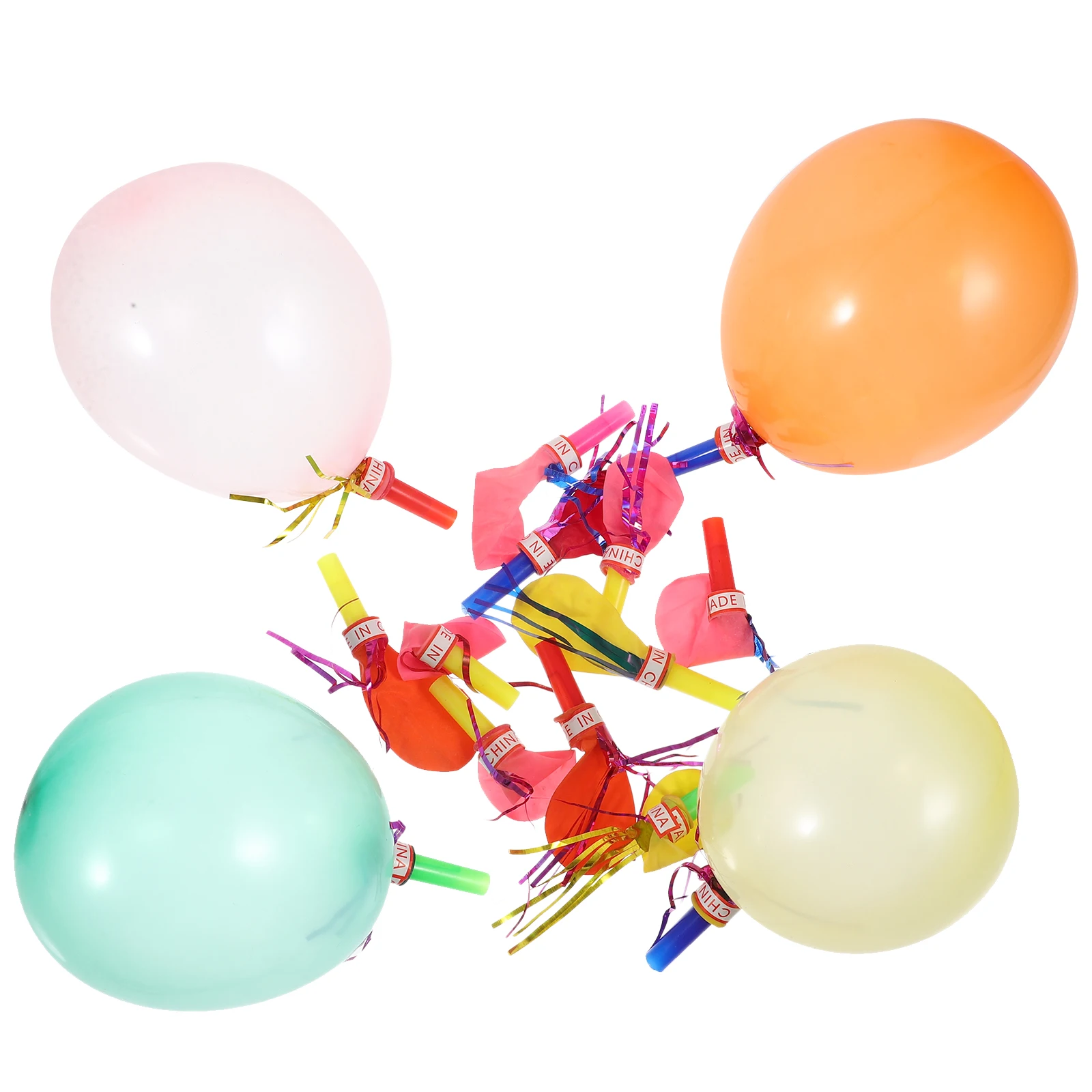 

100 Pcs Whistle Balloon Carnival Party Supplies Blower Balloons Blowout Child