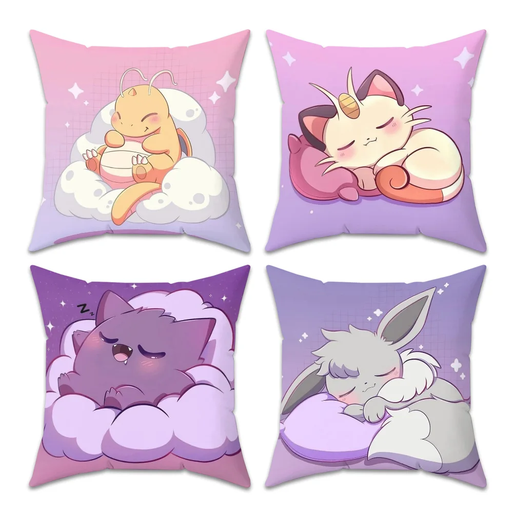 

Home and Decoration Pillow Case Decorative Cushion Cover 60x60cm Bedroom Pokémon Pillowcase Car Sofa Cushions Covers Pillows Bed