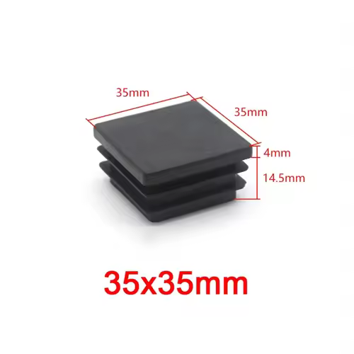 Square Plastic Black Blanking End Caps Furniture Leg Tube Pipe Inserts Plugs Bung Decorative Dust Cover 20x20mm-40x40mm - Image 10