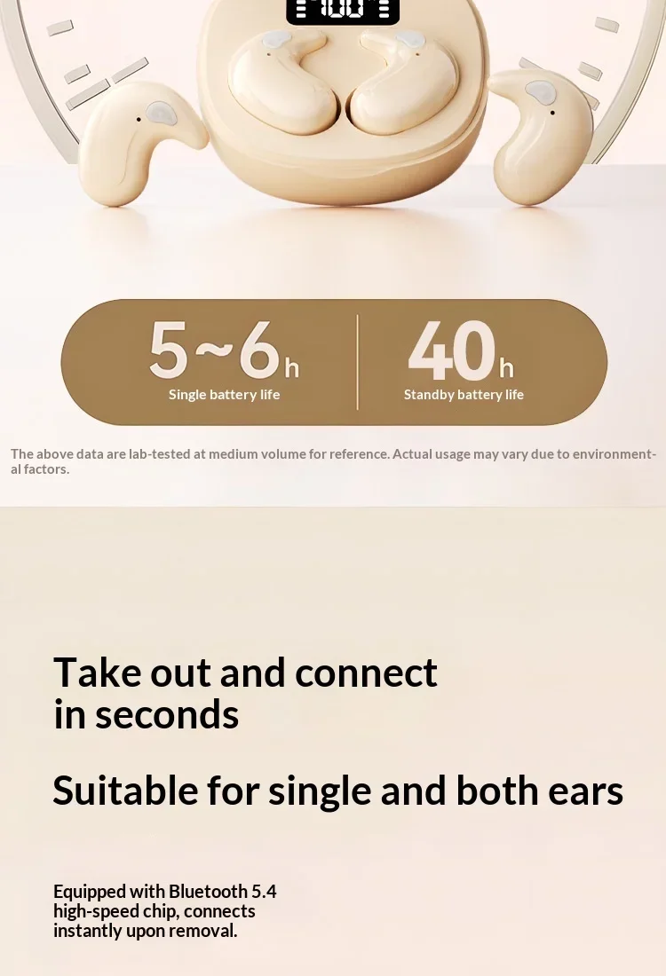 Wireless Bluetooth Earbuds In-ear Headphones With Digital Display_voghion.com