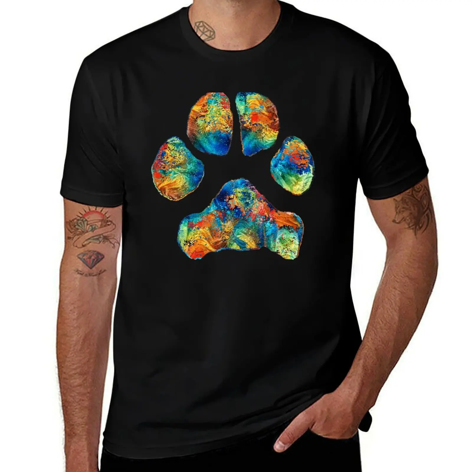 

Print t man Cummings Colorful T-Shirt cotton pack man for Paw by shirts t cotton man Sharon shirt for t slim shirts fit Dog
