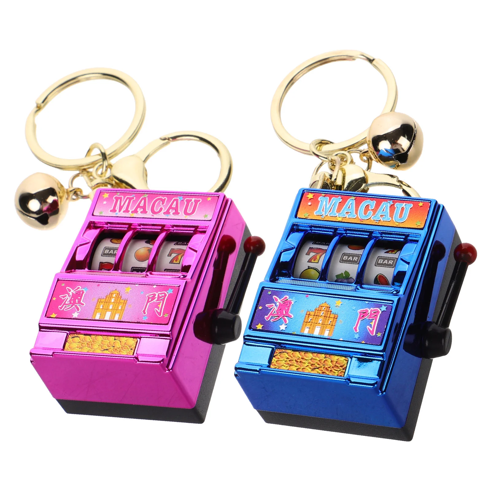 

Slot Machine Keychain Game Mini Chains Jackpot Keychains Claw Toy for Kids Rock Music