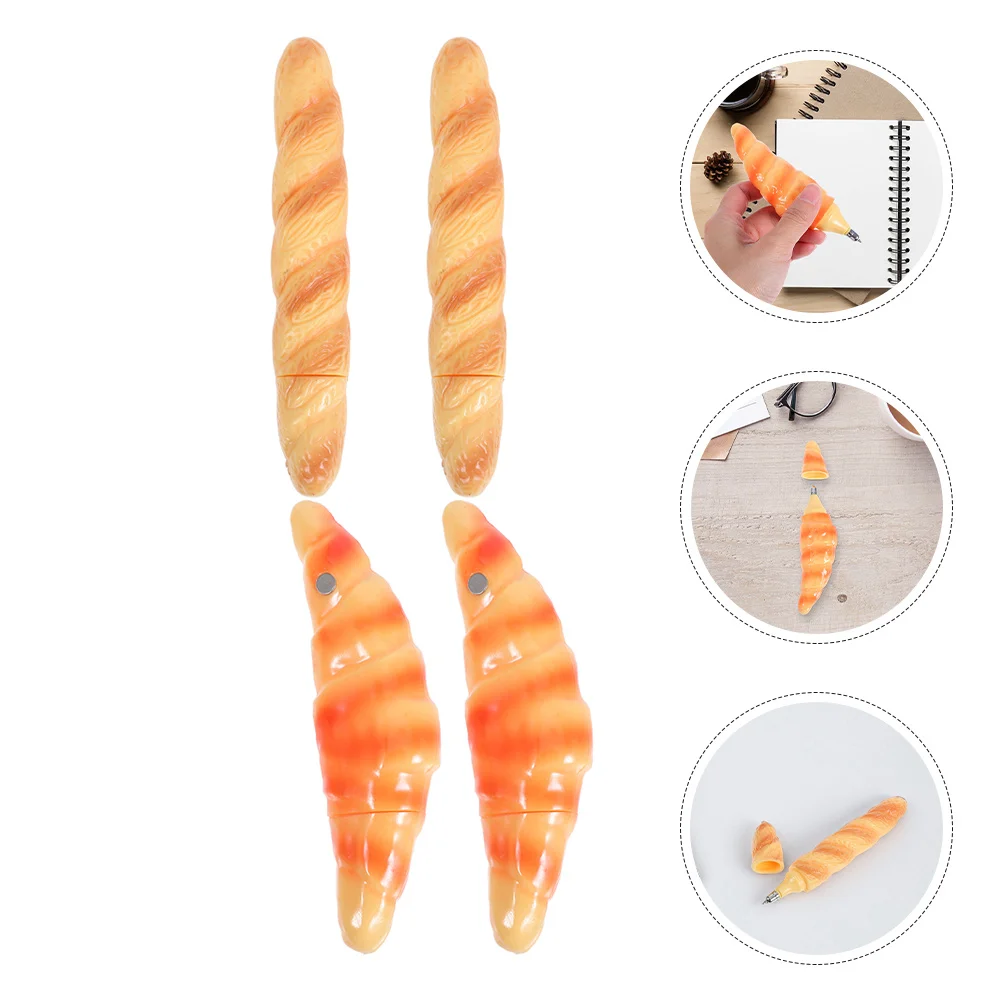 

10pcs Bread Ballpoint Pens Mini Croissant Gel Ink Pens Food Props Novelty Goodie Bag Filler Party Favor Office School Supplies