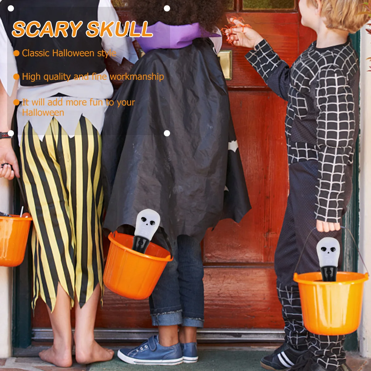 

Halloween LED Flash Stick Durable Kids Play Light Up Button Design Festival Props Party Decoration Luminous Flash Stick