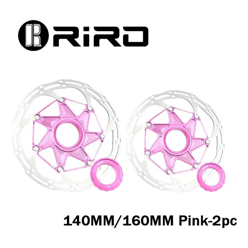 RIRO Fahrradscheiben Center Lock 140 mm 160 mm schwimmender Bremsscheibe Leichter, hochfester Wärmeableitungs-Scheiben-Fahrradbremsscheibe