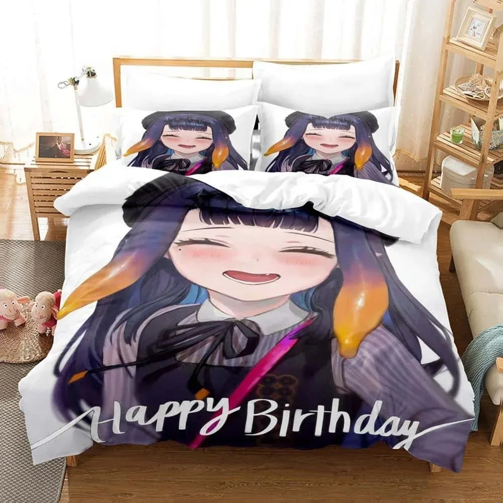 New 3D Print Anime Ninomae Ina'nis-inART Bedding Set Single Twin Full Queen King Size Bed Set Adult Kid Bedroom Duvet cover Sets