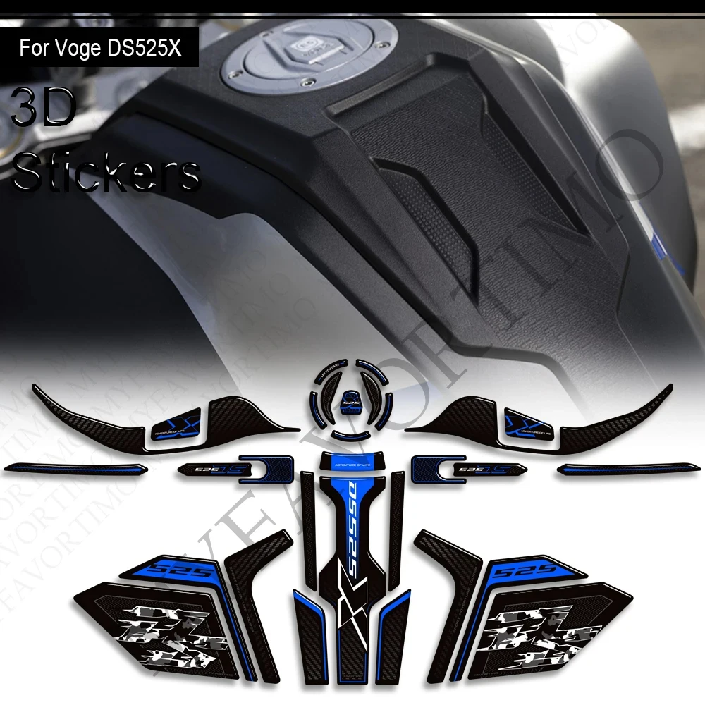 

3D Resin For Voge DS525X DSX525 DS 525X Motorcycle 525DSX Fuel Tank Pad Stickers Handguard Decals Tank Cap Anti Slip Decorative