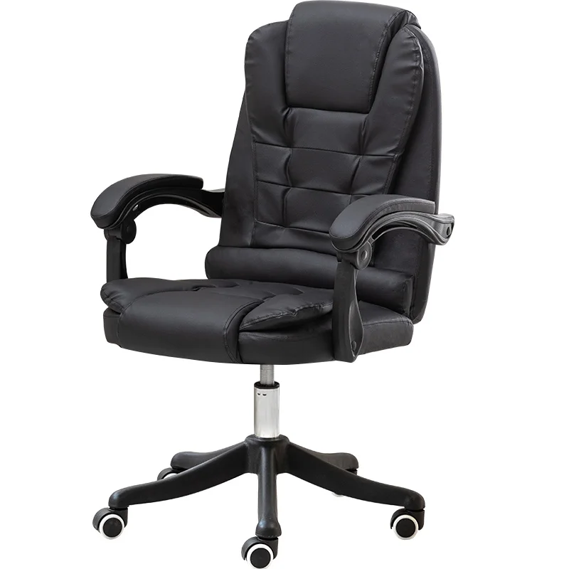 Black boss chair office chair ergonomic soft and comfortable office home computer chair fixed arm swivel chair special offer