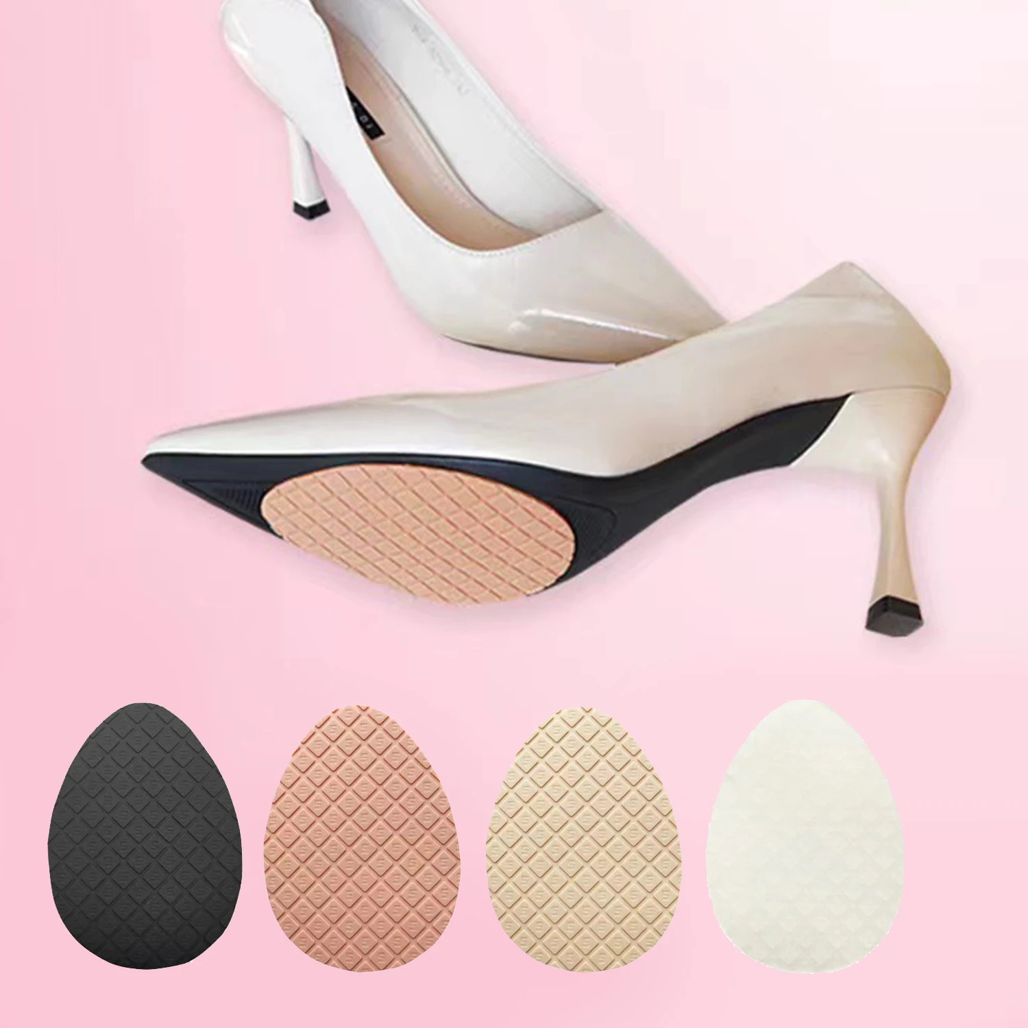 Non-Slip Wear-Resistant Shoes Mat Stickers Self-Adhesive Sole Protector High Heels Forefoot Sticker Silicone Rubber Soles Pads