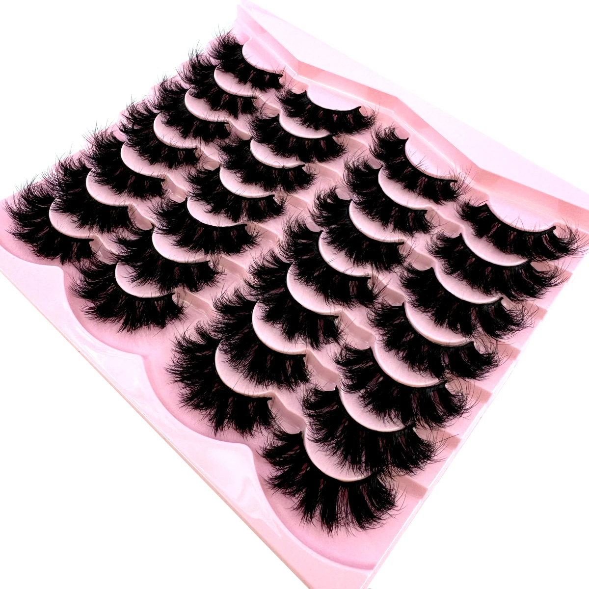 14ペア 18-25mm 3Dミンクつけまつげ バルク フェイク ドラマチック ボリューム ラッシュ ウィスピー ナチュラル ミンクつけまつげ パック ロング 卸売 つけまつげ