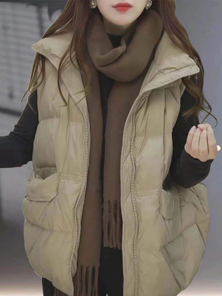 

Женский утепленный хлопковый жилет 2026: Новинка осенне-зимнего сезона, уличная одежда в стиле ретро, укороченный, для повседневной носки, на молнии