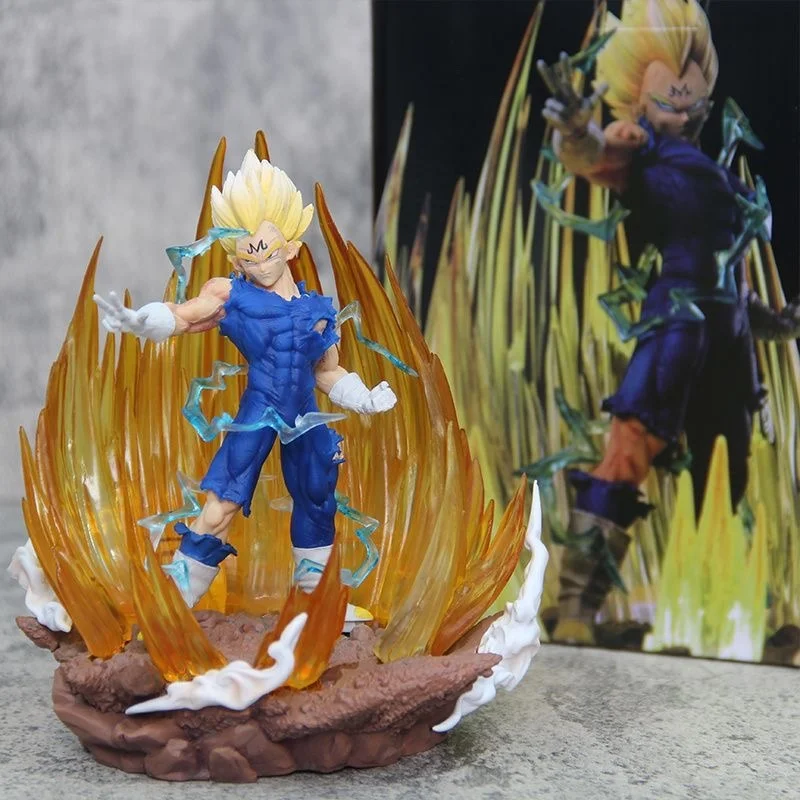 

15 см Dragon Ball Gk Goku Demonize Модель Super Saiyan Vegeta со светом Коллекционная модель с орнаментом Люминесцентная фигурка