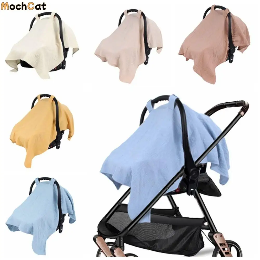 

Универсальный хлопковый чехол для коляски, марлевый солнцезащитный козырек, детский защитный чехол на сиденье, чехол для коляски, полное покрытие для детской корзины, детский чехол