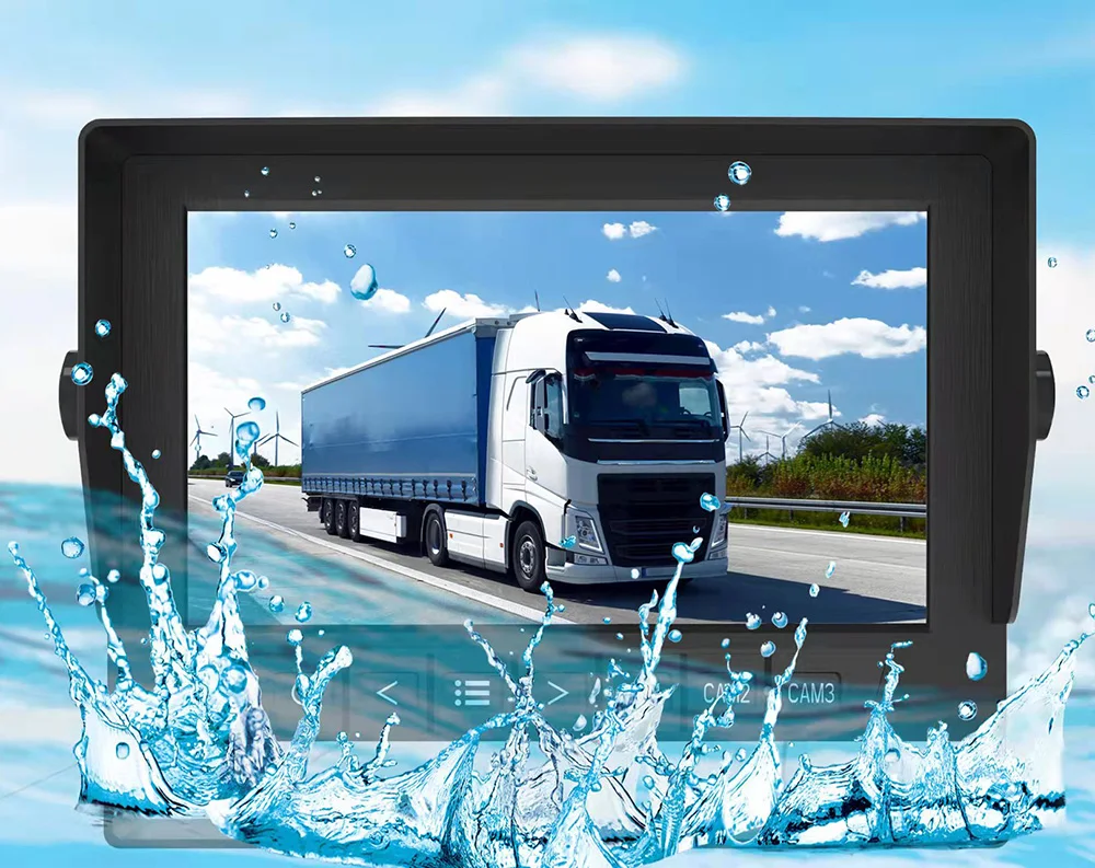7-дюймовый водонепроницаемый IP69 грузовой комбайн автомобиля 2 или 3 канала AHD экран камеры