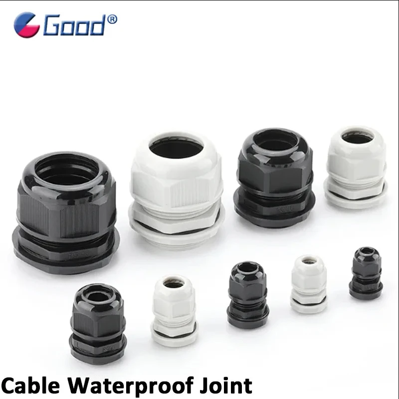 1-10Pcs Waterproof Cable Gland Nylon Joint IP68 Plastic Black White PG Cable Locking Connector PG7-PG48