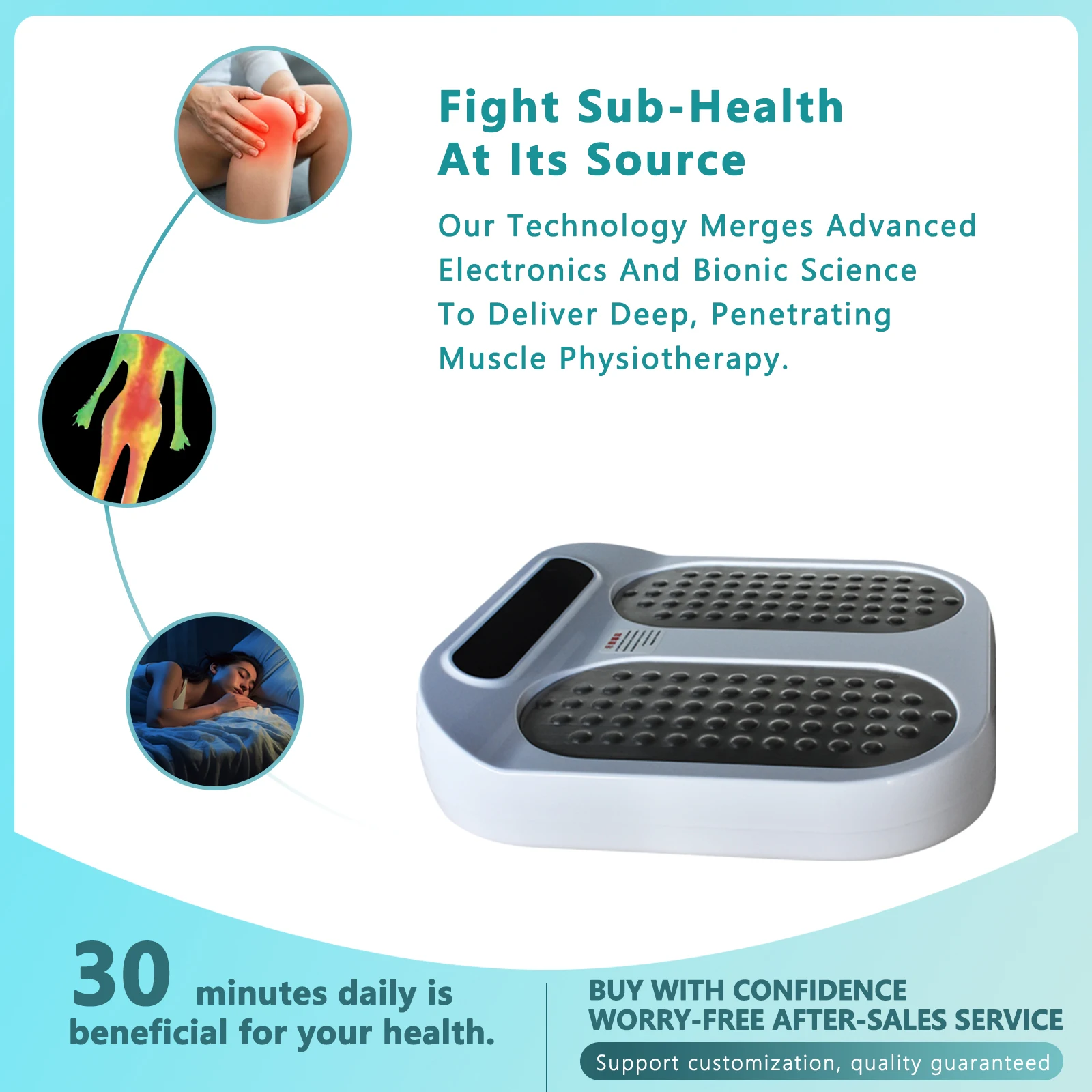 Tera P90 P100 Terahertz Bio-Energy Magnetisches Fußmassagegerät, Physiotherapiegerät zur Durchblutung für Gesundheit und Wellness