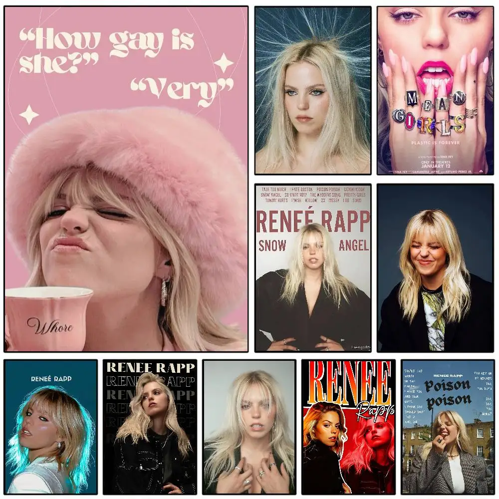 ملصق فني للممثل P-Pop Renee Rapp مع مطبوعات لتزيين غرفة النوم وغرفة المعيشة