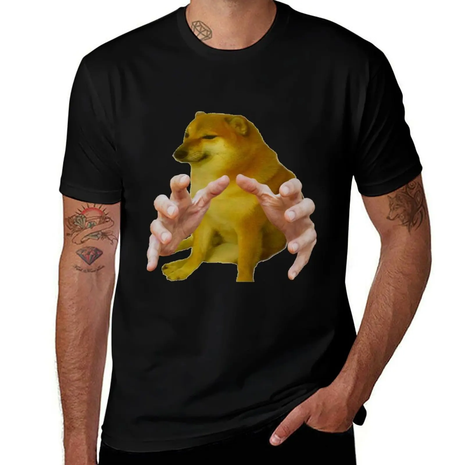 Cheems You Think Youre Safe? T-Shirt All Match Basic Short Sleeve Top T-Shirt