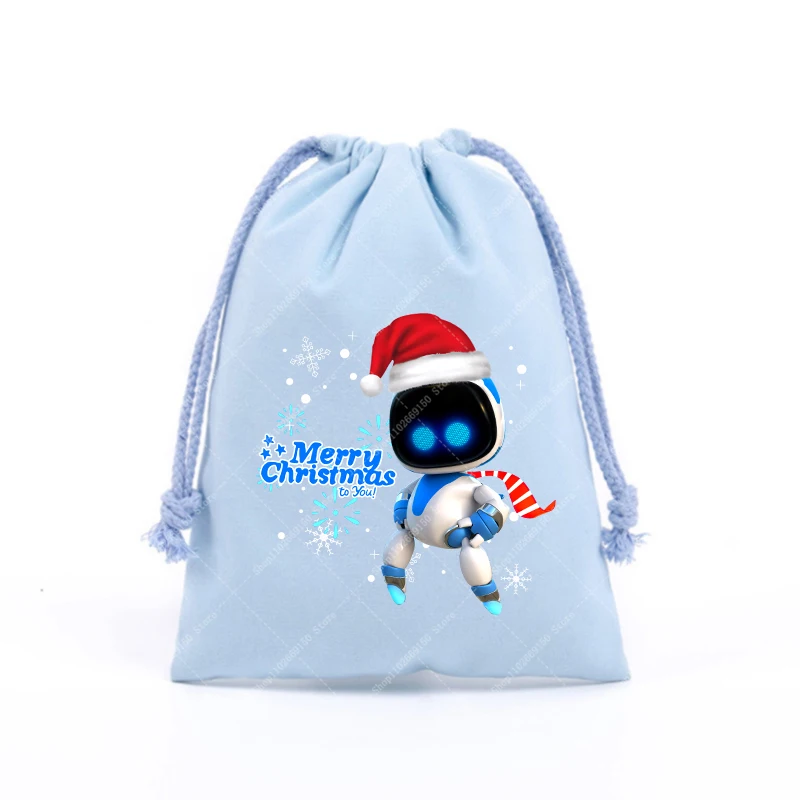 Astro Bot Drawstring Bag Kids Anime Printed Handbags Christmas Gift Storage Pouch Children Cartoon Cute Draw String Bags 2025