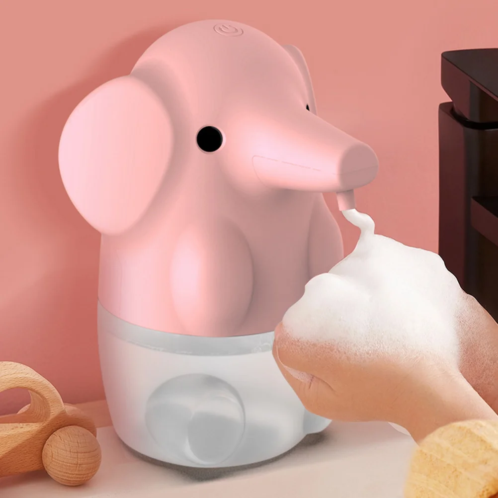 Hand Soap Dispenser Can Be Placed on The Table Touchless Bathroom Foam Cartoon Indoor Container Pink Desktop Supply Child