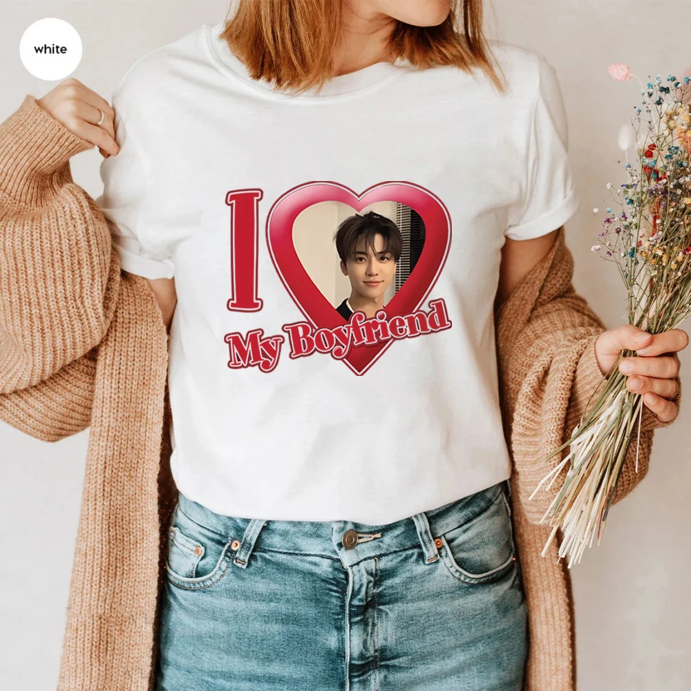 I Love My Boyfriend Jaemin T-Shirt NCT Dream Tour 2023 Shirts KPOP Concert Tee Fans Gift Women Fashion Summer Casual Tops