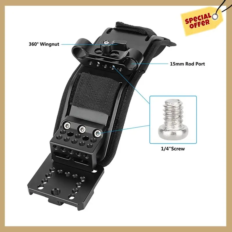 Stable Performance-Ergonomic Shoulder Pad Mount With V-Wedge Mount 15Mm LWS Rod Clamp For Sony VCT-U14 Tripod Adapter For Should