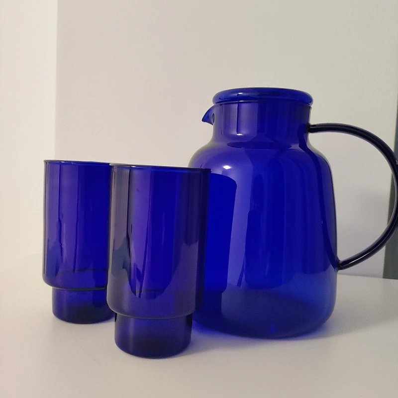 

Чайник Blue Water Kettle Zero Limit Cleaning Tool Sun Water ing Klein Blue Water Kettle Nordic Sle Стеклянный материал из Китая