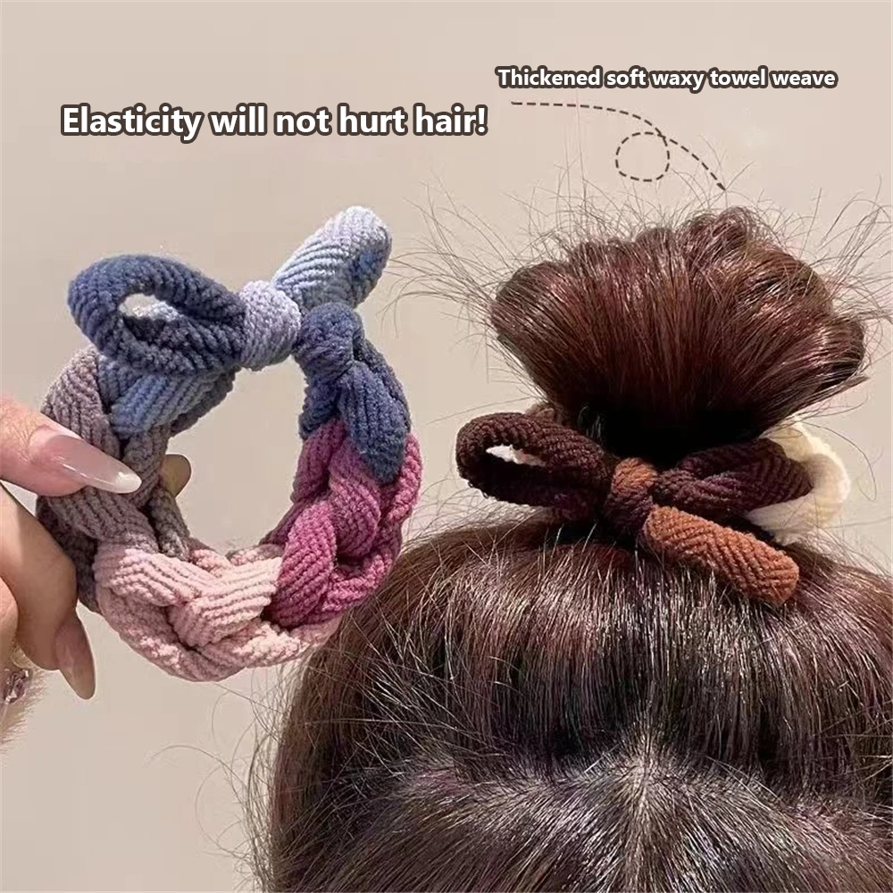 Fashion Accessories Various Shapes Fashionable Hand-woven Butterfly Headband High Elasticity Butterfly Headband Extra Thick Chic