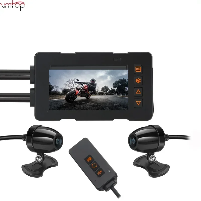 4K 2K motorcycle camera waterproof  wifi GPS Front 2K reverse 1080P motorcycle dash cam