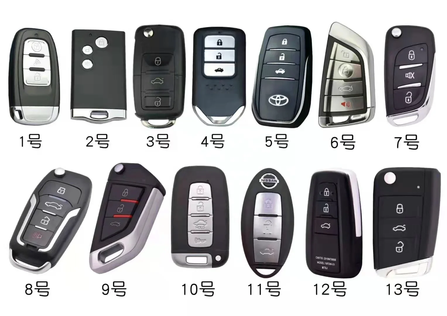 WOSTE-Car PKE Entry Keyless Entry, alarmes de carro, botão Push Start, arranque remoto, imobilizador do carro com chave LCD inteligente