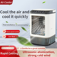 ﻿ Portable Air Conditioner 3-Speed Desktop Dual Spray Ultrasonic Atomization Mini Air Cooler 900ML Water Tank for Bedroom Office