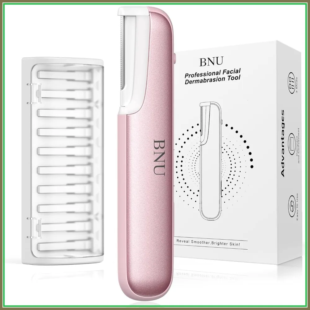 

Dermaplane Razor for Women,Facial Hair Remover-Rechargeable-LED Light-Sonic Edges -3 Speeds, Ergonomic Handle Dermaplaning Tool