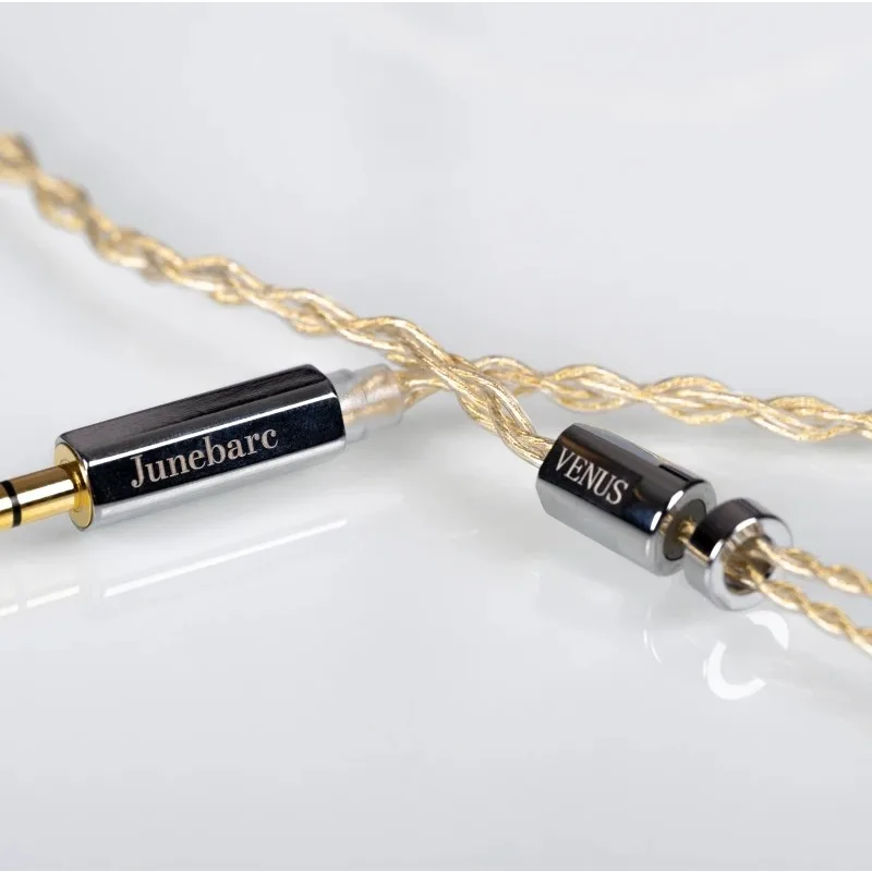 Junebarc Venus HIFI Monitor Modular Upgrade Earphone Cable 4.4mm Balanced Detachable Plug 0.78 2pin