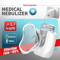AiQUE Mini Medical Nebulizer Handheld Nebulizers Ultrasonic Atomizers Portable Mute Asthma Inhaler for Adults Child
