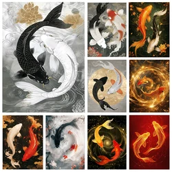 5D DIY Diamond Painting New 2026 Fantasy Koi Fish Full Round Square Diamond Mosaic Embroidery Kit Rhinestone Home Decoration