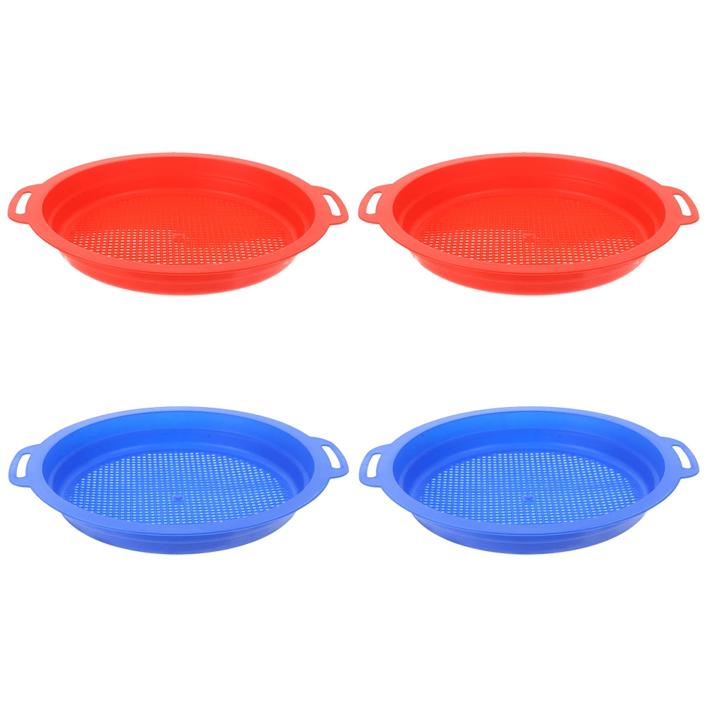 4 Pcs Children's Beach Screen Toys Sand Strainer Childrens Play Sieve for Plastic Kids Sifter