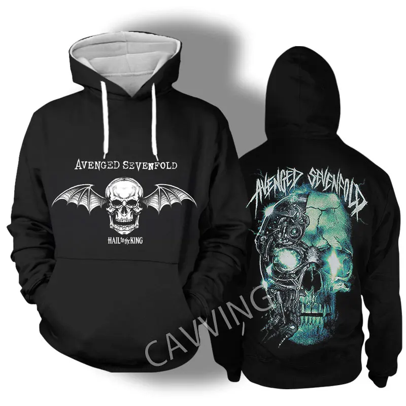 New Fashion 3D Print Avenged Sevenfold Rock Zipper Hoodies Zip Up Hooded Sweatshirts Harajuku Hoodies Hip Hop Sweatshirts