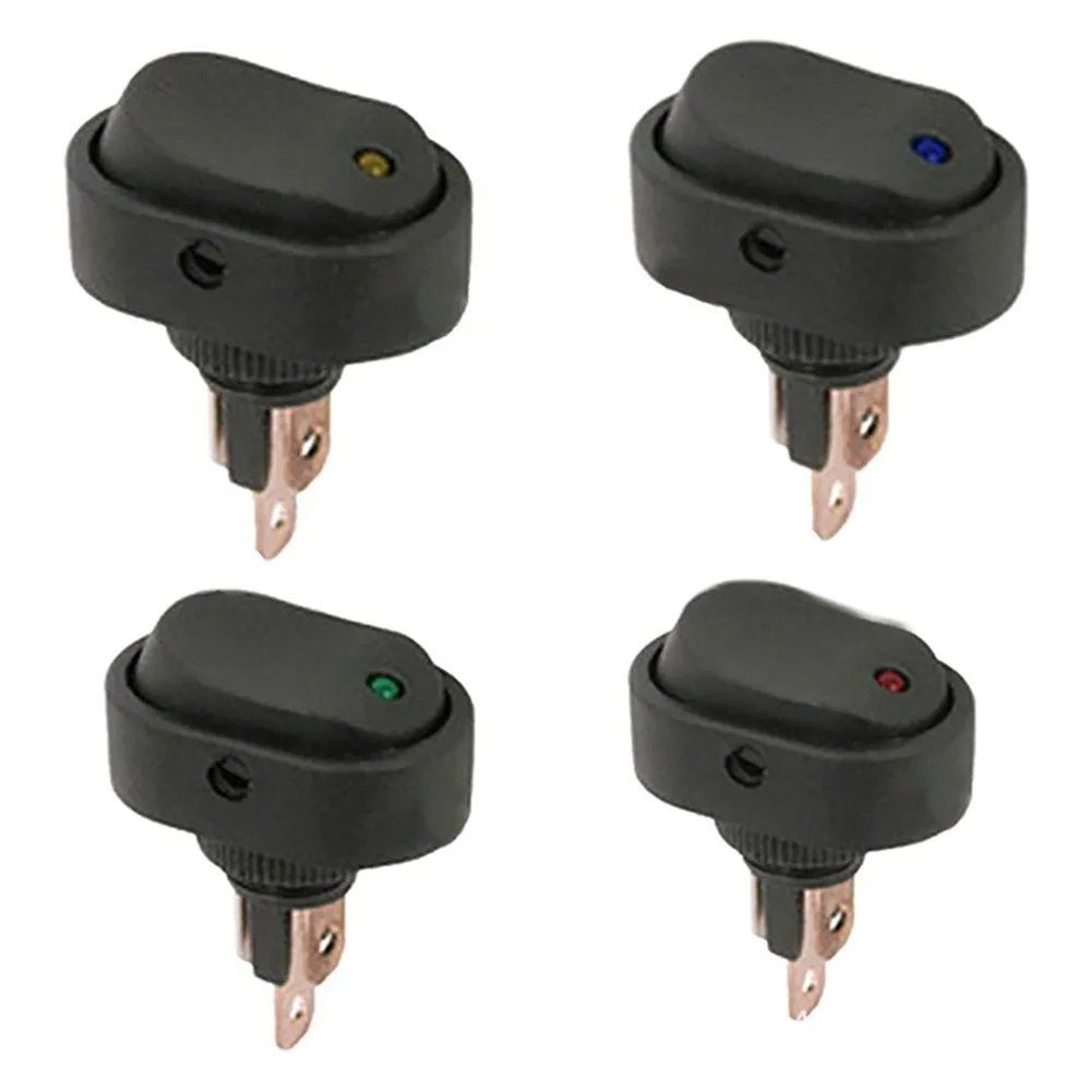 Electrical Equipment LED Switch Switch Heavy Duty Motor Boat OFF/ON Red LED Switch Car 12V 30A 4PCS For ASW-20D