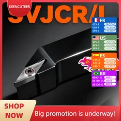 SVJCR1212 SVJCR1616 SVJCR2020 SVJCR2525 External Turning Tool SVJCR SVJCL Lathe Bar Turning Holder CNC Cutter Bar