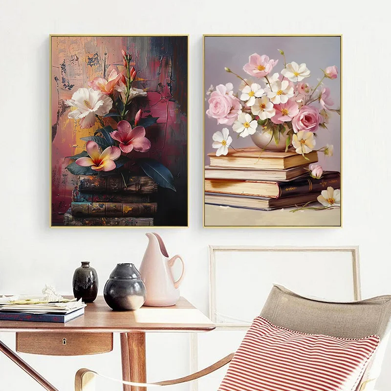 Modern Classics Library City Bookstore Cat Cafe Posters Prints Canvas Painting Wall Art Picture Living Room Home Decor