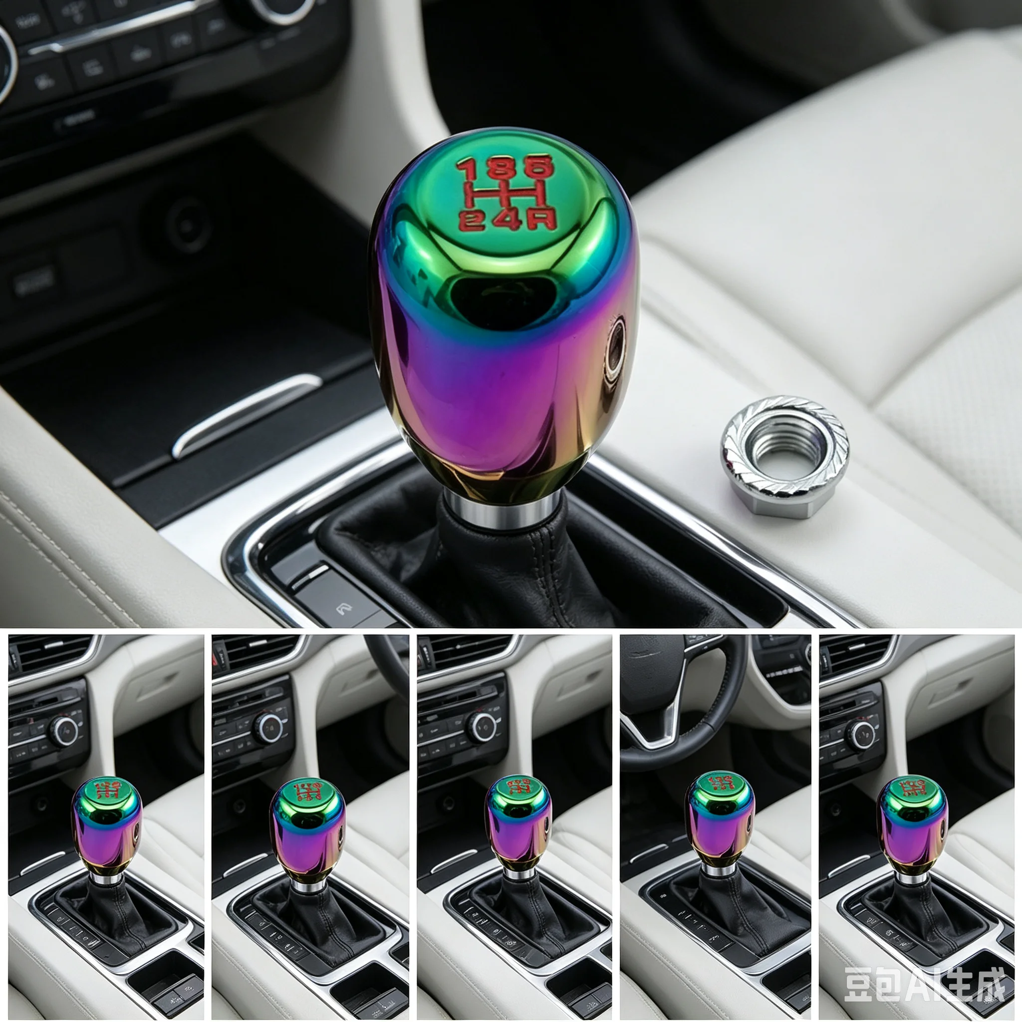 5 6 Speed M10X1.25 Colorful Car Gear Shift Knob Shifter Lever Aluminum Universal