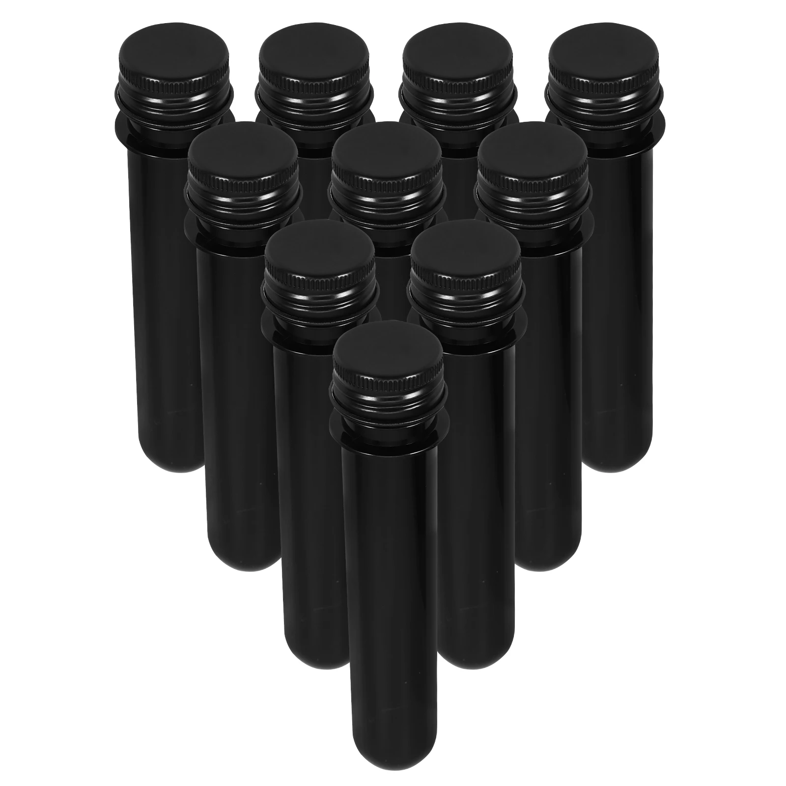 

10pcs Test Tube Bottle Plastic Storage Tubes Small Vials Portable Oil Sample Lids Leakproof Lab Bath Salt