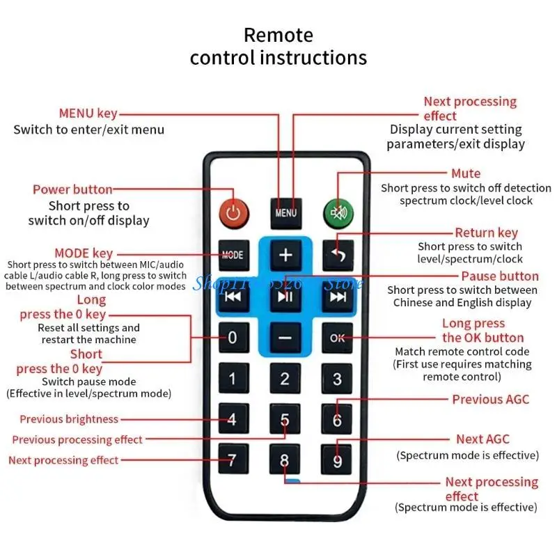 ساعة شاشة LCD متعددة الوظائف Y6GD مع ميزات تصور طيف الموسيقى الديناميكي مناسبة للاستوديوهات والصوت المنزلي #4