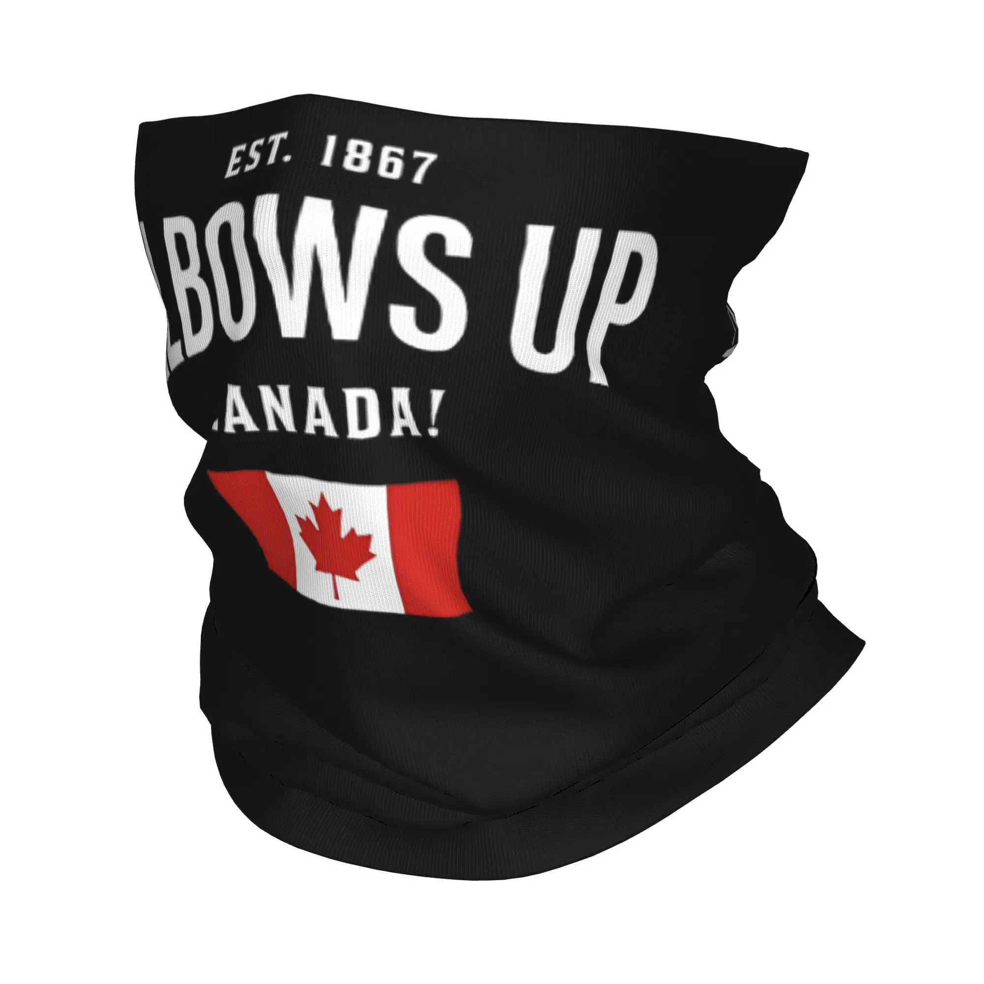 Est 1867  Elbows Up Canada Flag Bandana Neck Cover Printed  Magic Scarf Warm Headwear Hiking Unisex Adult Washable