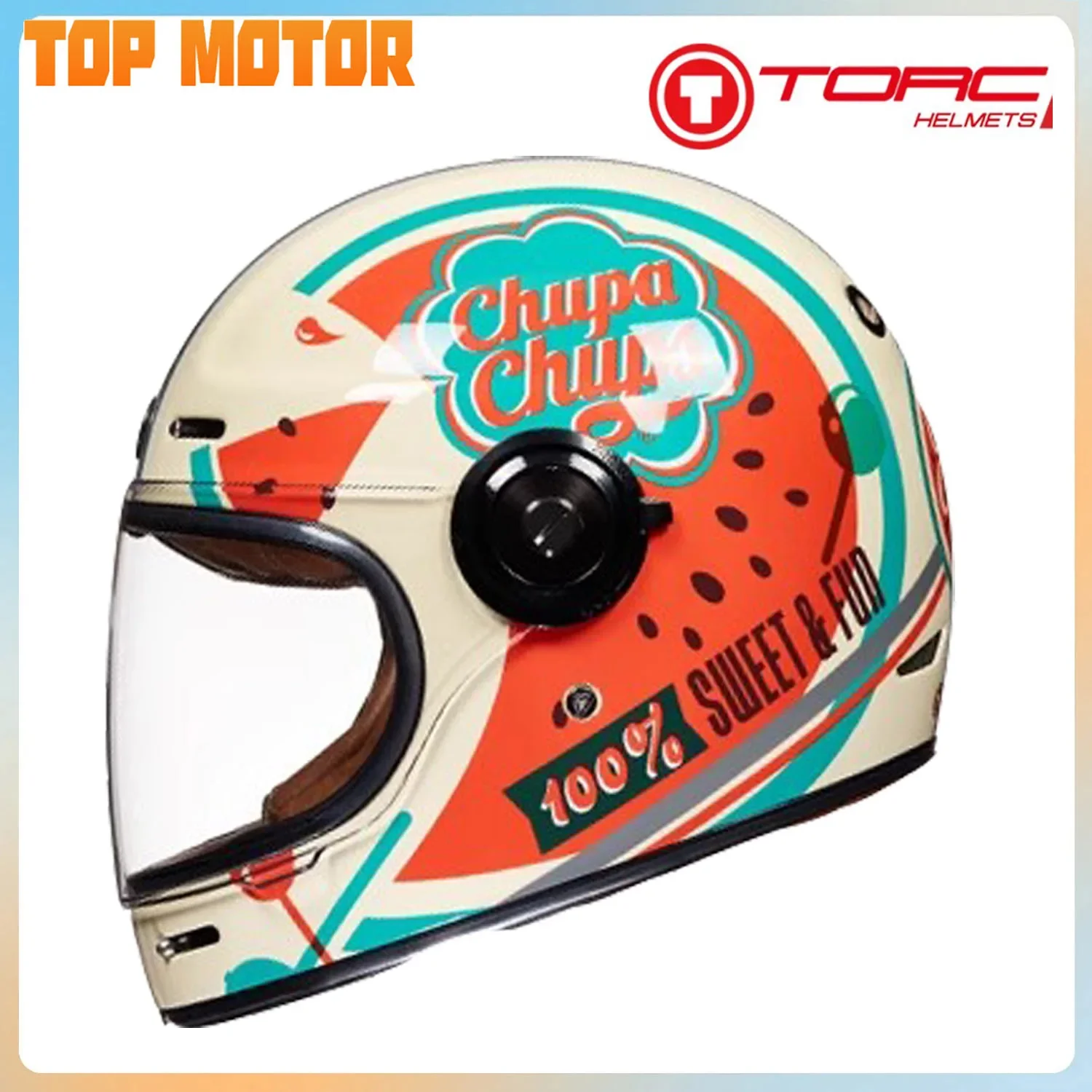 Retro TORC  Motorcycle Helmet DOT ECE Certification Fiberglass Hard Shell Racing Capacetes Summer Women Motobike Cascos For BMW